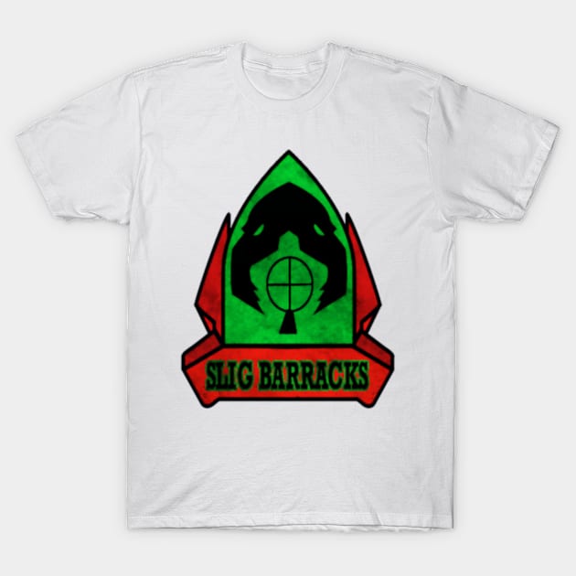 Oddworld - Slig Barracks Logo T-Shirt by Gekidami